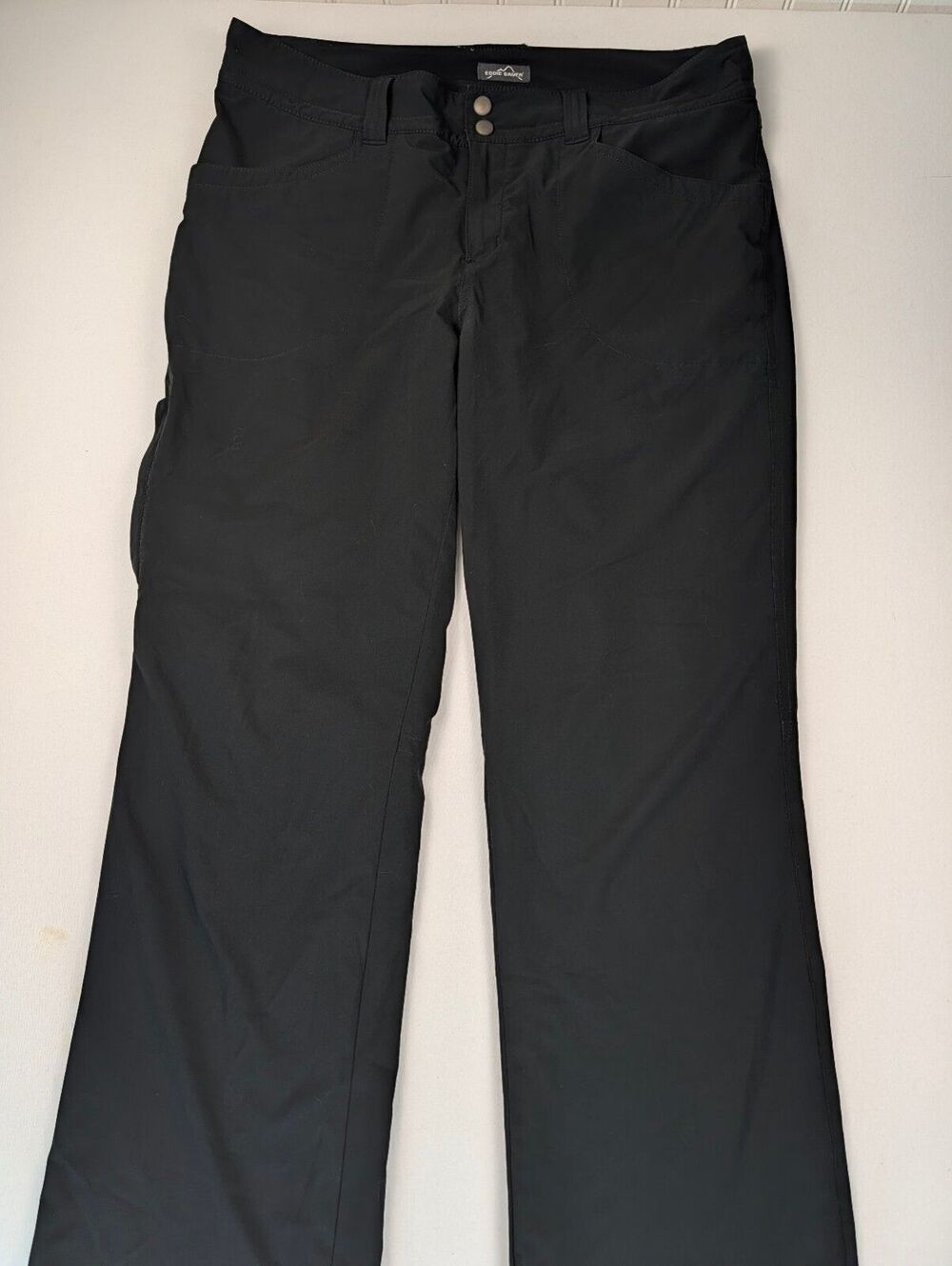 Eddie Bauer Black Outdoor Pants with Fleece Lining Hiking Gorpcore Size 10